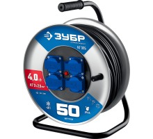 Профессиональный удлинитель на стальной катушке КГ 325 силовой Зубр 55079-50