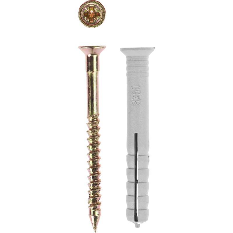 Дюбель-гвозди с потайным бортиком, пакет, серия «МАСТЕР» Зубр 4-301346-08-140